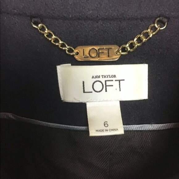 Ann Taylor LOFT Navy Virgin Wool Pea Coat - 6 - Picture 2 of 8